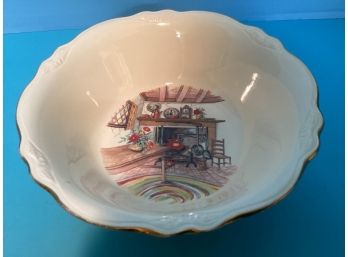 Vintage Homer Laughlin Virginia Rose Colonial Kitchen Serving Bowl -  8 1/2 Inches In Diameter