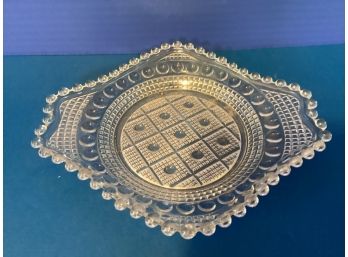 Vintage Oval Beaver Falls Company Banded Raindrop Plate