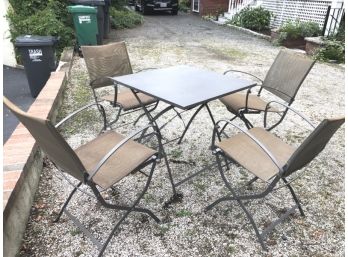 Iron Table & 4 Chairs