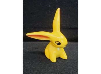 Cute As Could Be Vintage Goebel Bright Yellow & Orange Rabbit Figurine - Bunny De Luxe