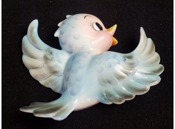 Vintage ESD Japan Lefton Ceramic Hand Painted Bluebird Wall Plaque