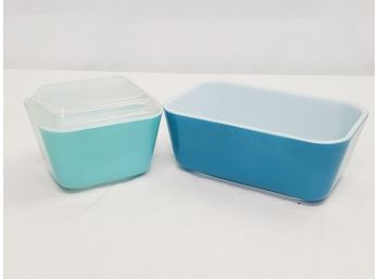 Two Vintage Pyrex Refrigerator Dishes 501 & 502