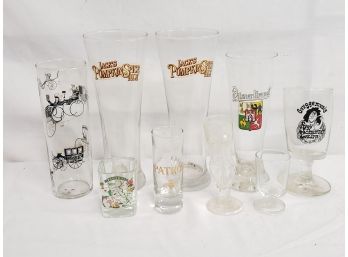 Vintage Beer Glasses And Bar Shot Glasses