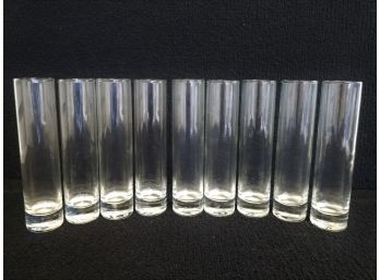 Nine Vintage Libbey Cylinder Bud Vases