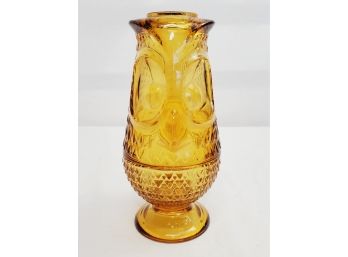 Vintage Retro Viking Glass Gold 2 Piece Owl Fairy Lamp 7 Tall Candle Light