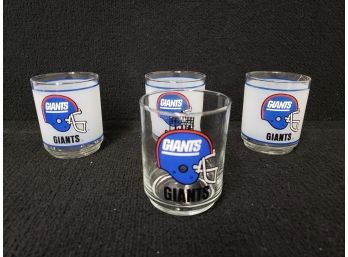 Vintage Giants NFL Football Glasses