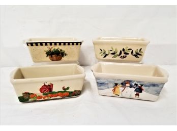 Nantucket Ceramic Stoneware Mini Backing Loaf Pans