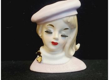 1963 Vintage Inarco Lady Head Ceramic Vase - Style E-1064