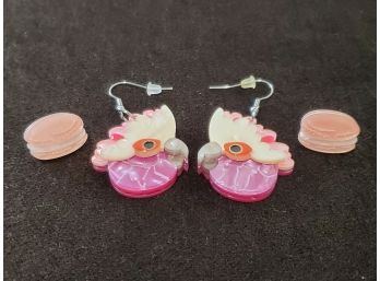 Two Pairs Of Erstwilder Pierced Earrings -Magnifique Macaron Brooch, Pinky Promise Jocelyn Proust