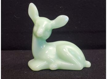 Vintage Mosser Jadeite Green Fawn Deer Figurine