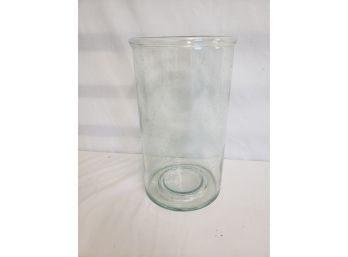 Large Cylinder Bubble Glass Contemporary Vase