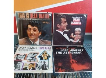 Lot Of 4 Vinyl Records - Dean Martin, Jose Jimenez