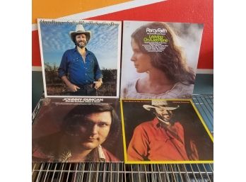 Lot Of 4 Vinyl Records - Johnny Duncan And Percy Faith