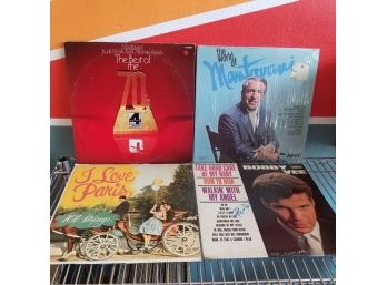 Lot Of 4 Vinyl Records - Mantovoni, 101 Strings And Bobby Vee