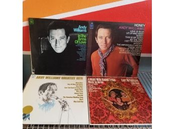 Lot Of 4 Vinyl Records - Andy Williams And Earl Wrightson