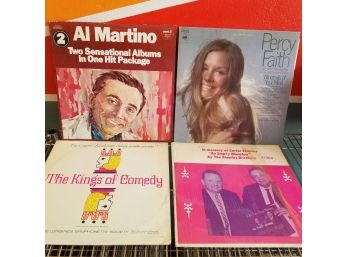 Lot Of 4 Vinyl Records - Al Martino, The Kings Of Comedy, Percy Faith, Stanley Brothers