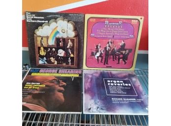 Lot Of 4 Vinyl Records - David Houston And Barbara Mandrell, Ragtime, Organ, George Shearlng
