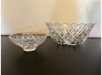 Cut Lead Crystal Bowls - 5' & 9' Diameter