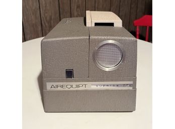 Airequipt Slide Projector, Slides And Storage Case