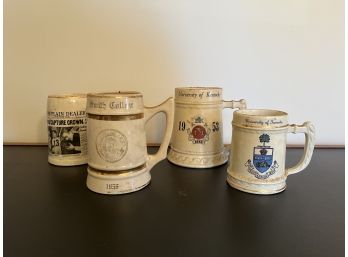 Collection Of College Logo Steins