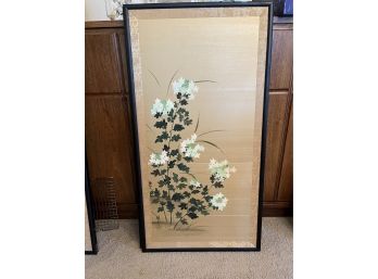 Japanese Signed & Framed Flower Art 1 Of 3