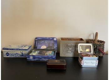 Collection Of Decorative Tins And Boxes