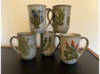 Speckled Stoneware Mugs (5)