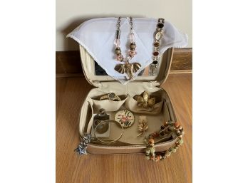 Collection Of Jewelry And Watches With Jewelry Box