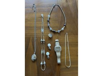 Silver Collection Of Jewelry