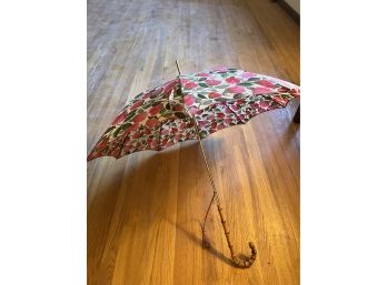 Pretty Blossom Umbrella With Bamboo Handle