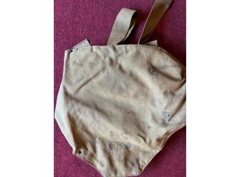 WWII Gas Mask Bag, Canteen & Holder, Canvas Bags