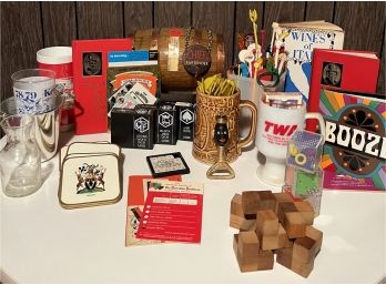 Vintage Booze Cocktail Recipes, Bar Memorabilia, Coasters, Dice Games & Collectables