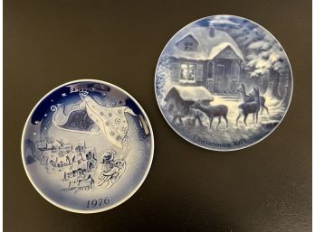 Vintage Denmark Snow Queen & Kaiser West Germany Silent Night Plates