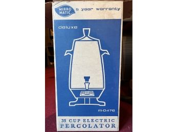 Electric 35 Cup Percolator In Orig Box