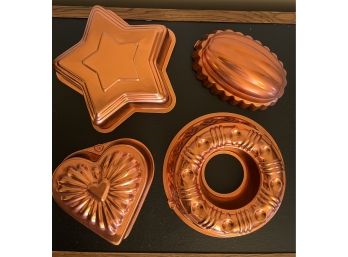 Copper Color Baking/Gelatin Molds (4)