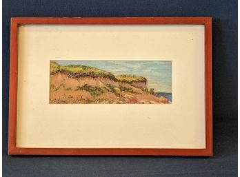 Denise Casey 'Cliffs' Block Island Pastel Painting