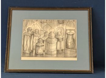 Signed Limted Edition Vera Andrus (Listed Artist) Lithograph 'Lanterns'