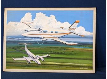 Dick Clark (Richard Clark) 20th Century Illustration Of Planes / Airplanes