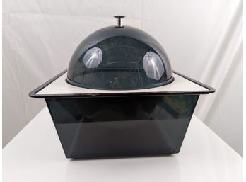 Space Age Dome Lid Smoke Lucite Ice Bucket