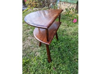 1930s-1940s Half-Moon Side Table