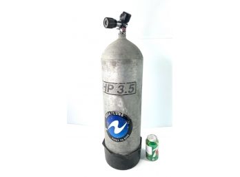 US DIVERS Aqua-lung HP 3.5 Gavanized High Pressure Scuba Tank And Valve