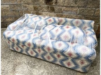 Southwestern Fabric Pattern Love Seat Sofa