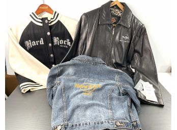 Hard Rock Cafe Leather , Denim And Fabric Jackets