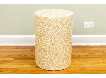 Capiz Drum Accent Table