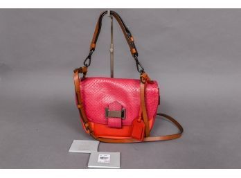 Reed Krakoff Kit Python And Leather Shoulder Bag (RETAIL $895)