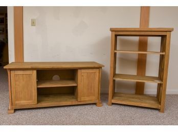 Entertainment Cabinet With Matching Bookcase
