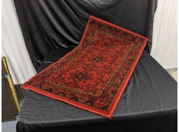 Red Wool Rug 40'' X 23.5''