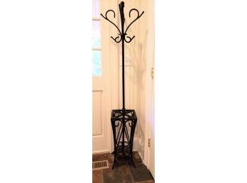 Wrought Iron Umbrella And Coat Stand