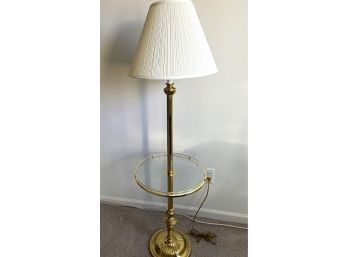 Brass End Table Floor Lamp