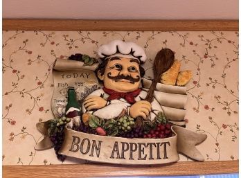 'Bon Appetit' Chef Kitchen Wall Decor